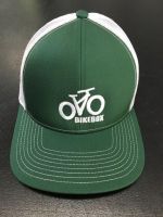 Green and White Embroidered Hat